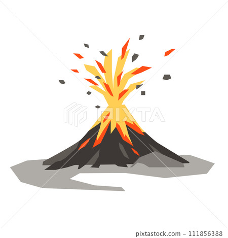 Erupting volcano 111856388