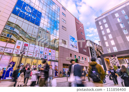 Tokyo cityscape in Japan In front of Akihabara Station, crowded with foreign tourists (Hokoten held on Chuo-dori Street)...=February 18th 111856400