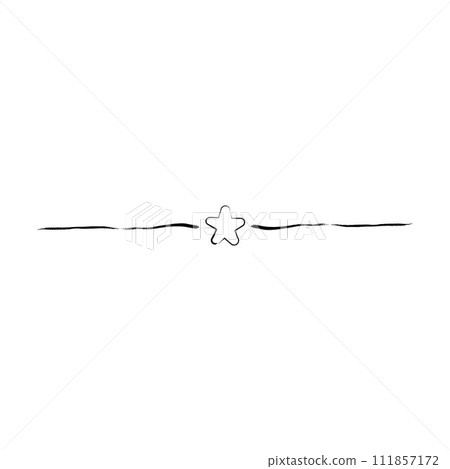 Star frame divider border hand drawn horizontal line vector shape icon for decorative vintage doodle element for design in vector illustration Star frame divider border hand drawn horizontal line vector shape icon for decorative vintage doodle element for design in vector illustration 111857172