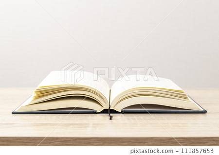 Book placed on the desk Book placed on the desk 111857653