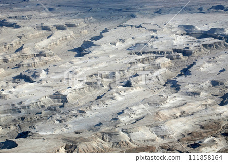 Picturesque mountain landscape of the Judean Desert near Qumran, Israel Picturesque mountain landscape of the Judean Desert near Qumran, Israel 111858164