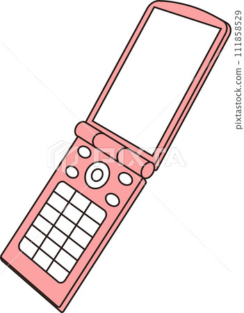 粉紅色手機的簡單插畫 111858529