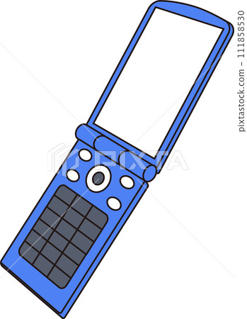 simple illustration of blue mobile phone 111858530