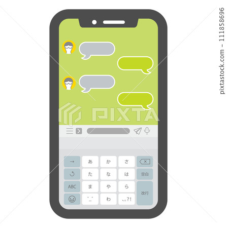 智慧型手機聊天應用程式的圖像插圖 智慧型手機聊天應用程式的圖像插圖 111858696