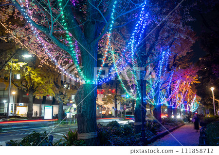 橫濱山下公園美麗的聖誕燈光秀 111858712