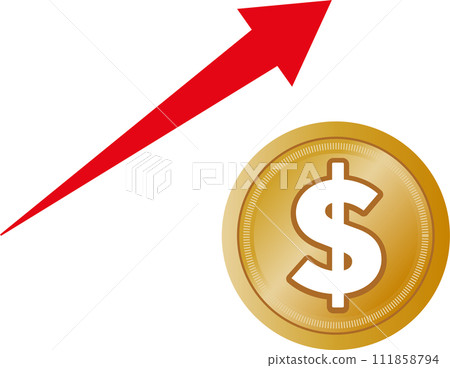dollar dollar coin money currency arrow dollar dollar coin money currency arrow 111858794