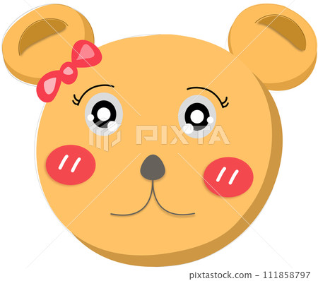 cute bear cartoon illustration 111858797