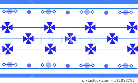 abstract background created from lines and geometric shapes in blue and white tones, can be made into fabric patterns 111858798