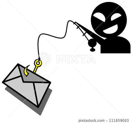 Illustration of a phishing email that steals personal information, card passwords, etc. 111859083