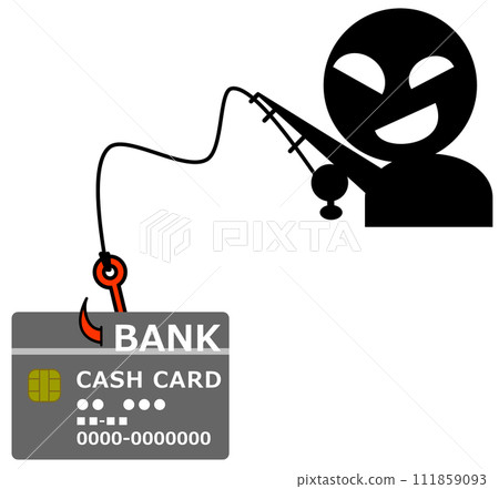 Phishing scam where personal information such as bank cash card PIN number is obtained Phishing scam where personal information such as bank cash card PIN number is obtained 111859093