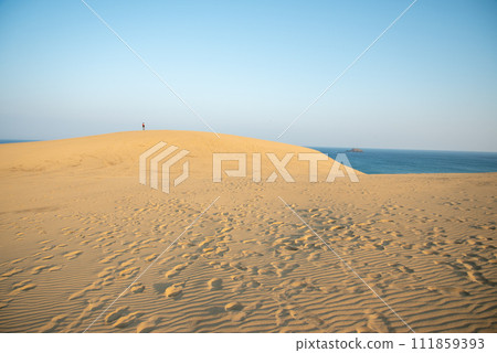 Beautiful scenery of Tottori sand dune Beautiful scenery of Tottori sand dune 111859393