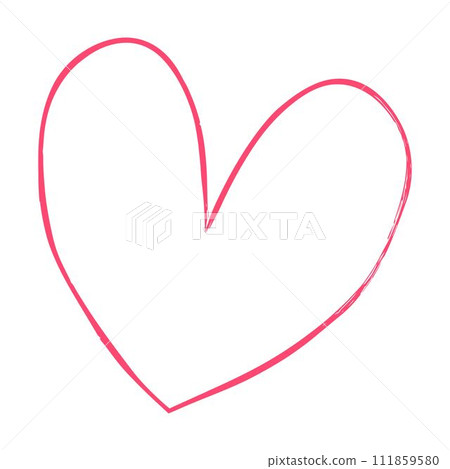 Heart symbol, hand drawn grunge texture love icon for romantic trendy doodle art for decoration element in a glyph pictogram illustration Heart symbol, hand drawn grunge texture love icon for romantic trendy doodle art for decoration element in a glyph pictogram illustration 111859580