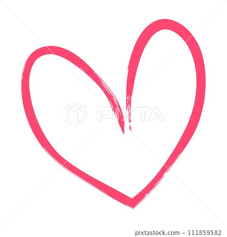 Heart symbol, hand drawn grunge texture love icon for romantic trendy doodle art for decoration element in a glyph pictogram illustration Heart symbol, hand drawn grunge texture love icon for romantic trendy doodle art for decoration element in a glyph pictogram illustration 111859582
