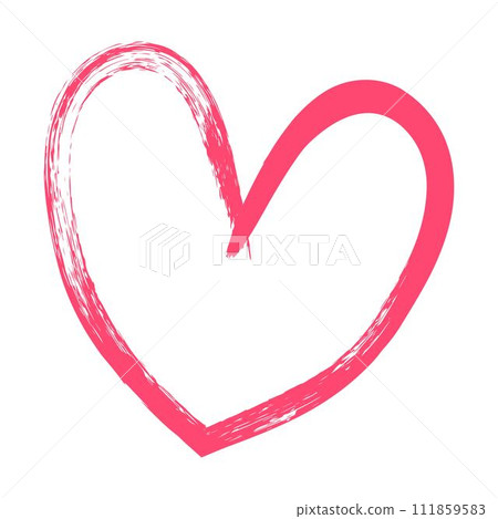 Heart symbol, hand drawn grunge texture love icon for romantic trendy doodle art for decoration element in a glyph pictogram illustration Heart symbol, hand drawn grunge texture love icon for romantic trendy doodle art for decoration element in a glyph pictogram illustration 111859583