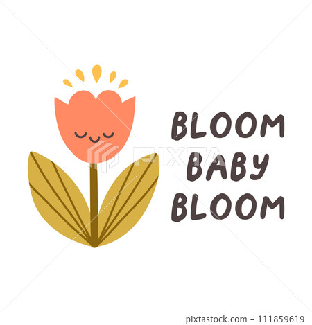 Hello spring quotes. Floral springtime hand drawn prints design. Positive phrases for stickers, postcards or posters Hello spring quotes. Floral springtime hand drawn prints design. Positive phrases for stickers, postcards or posters 111859619