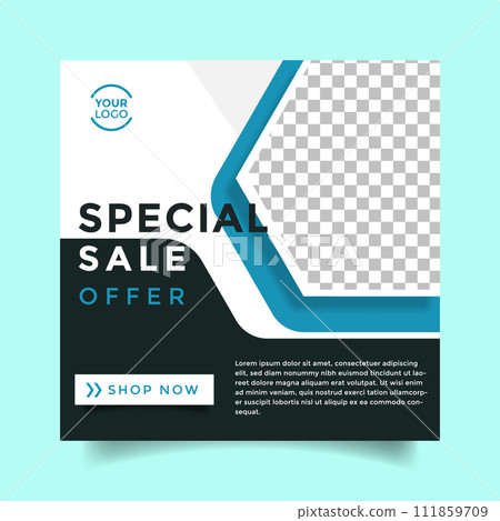 Vector colorful sale social media post design 111859709