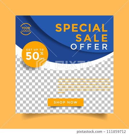 Vector colorful sale social media post design 111859712