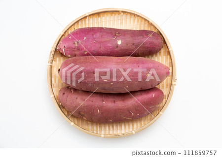 Sweet potato/silk sweet on white background Sweet potato/silk sweet on white background 111859757