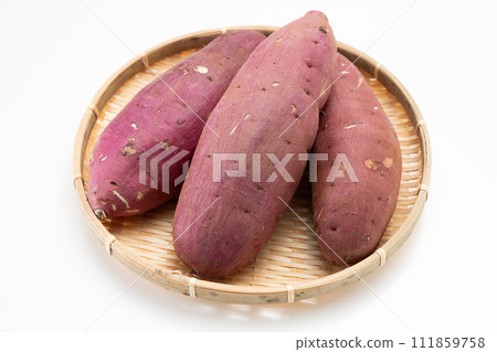 Sweet potato/silk sweet on white background Sweet potato/silk sweet on white background 111859758
