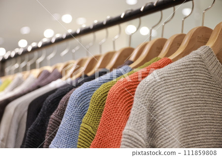 sweater on a hanger 111859808
