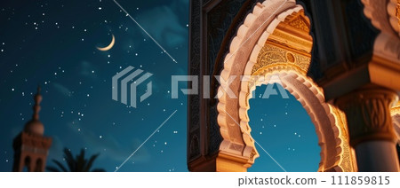 Arabian Arches and Blue Sky 111859815