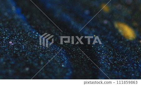 Sparkling ink spill paint drip blue golden fluid Sparkling ink spill paint drip blue golden fluid 111859863