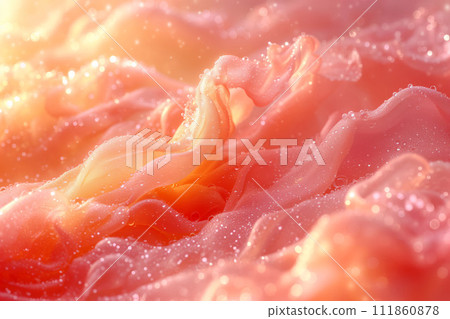 Waves of Fabric Flow in the Serenity of Dawn, Beneath a Peach Fuzz Sky 111860878