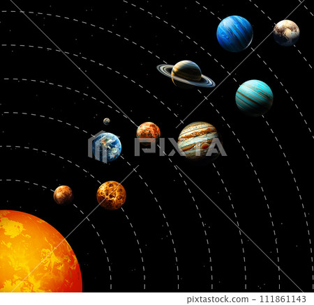 Planets of the solar system in the starry sky Planets of the solar system in the starry sky 111861143
