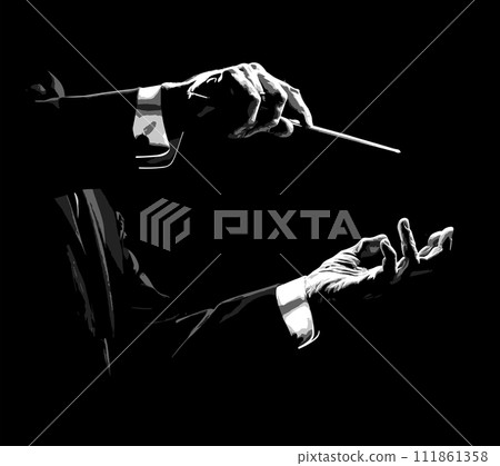 The conductor's hands, close-up - Stock Illustration [111861358] - PIXTA