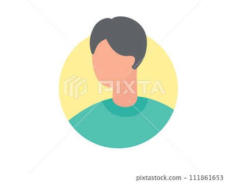 Person icon vector illustration. Social interactions and connections shape persons profile both online and offline Avatars serve as digital representations persons identity and presence in cyberspace 111861653
