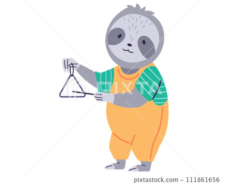Animal music vector illustration. Happy creatures perform in cheerful music party, creating atmosphere joy Celebrate with lively music band as they perform magical animal music metaphor. Sloth hits Animal music vector illustration. Happy creatures perform in cheerful music party, creating atmosphere joy Celebrate with lively music band as they perform magical animal music metaphor. Sloth hits 111861656