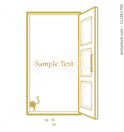 Illustration of a stylish door that can also be used as a frame 3 111861700