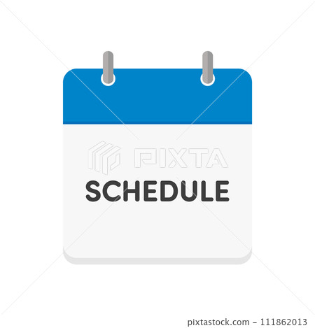 SCHEDULE text and calendar icon - simple schedule/date image material 111862013