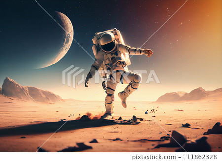 Astronaut dancing hip hop on the expanse Astronaut dancing hip hop on the expanse 111862328