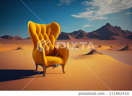 Yellow Chair Sand Antique Vintage Yellow Chair Sand Antique Vintage 111862410