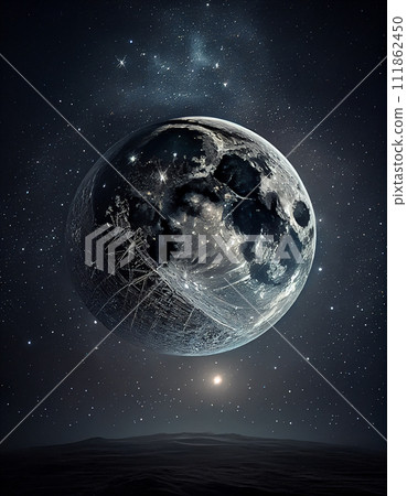 Full moon and stars constellation. Stars of a planet and galaxy in a free space Elements of this image furnished by NASA Full moon and stars constellation. Stars of a planet and galaxy in a free space Elements of this image furnished by NASA 111862450