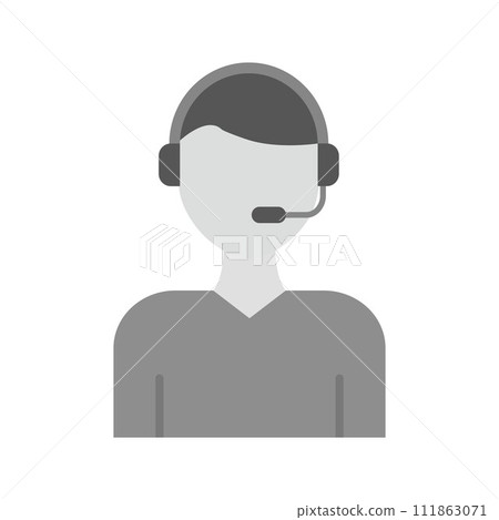 Commentator icon vector image. Commentator icon vector image. 111863071