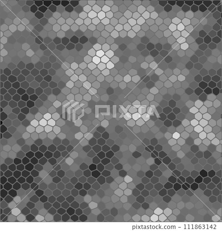 Gray background in polygonal style. Mosaic. Pebbles. Vector background. 111863142