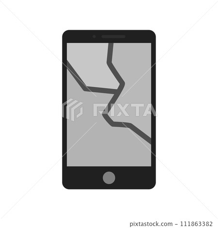 Broken Cell Phone icon vector image. Broken Cell Phone icon vector image. 111863382