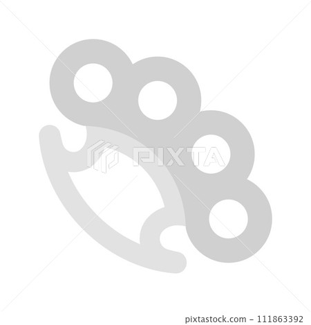 Brass Knuckles icon vector image. Brass Knuckles icon vector image. 111863392