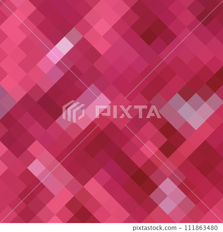 Red geometric design element. Vector illustration in polygonal style. Pixel. eps 10 111863480