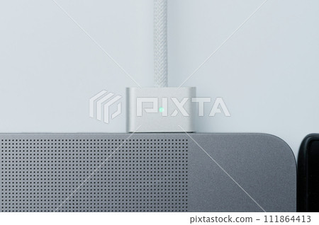 Charger plug connection to laptop 111864413