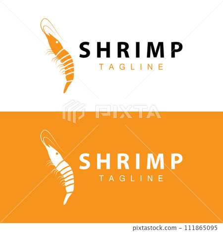 Simple shrimp logo design vector seafood sushi restaurant prawns template illustration Simple shrimp logo design vector seafood sushi restaurant prawns template illustration 111865095