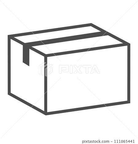 簡單的紙板線繪製向量圖示說明 111865441