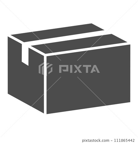 Simple cardboard vector icon illustration 111865442