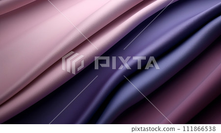 AI-generated content. Elegant abstract purple and pink silk fabric texture for backgrounds 111866538