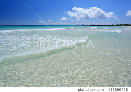 Okinawa Irabu Island Wataguchi no Hama Sea with outstanding transparency 111866938