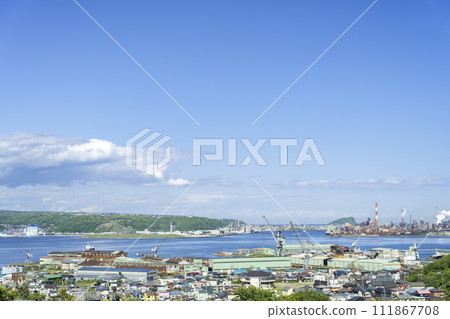Factory area Muroran City from Shukutsu Park Observation Deck 111867708