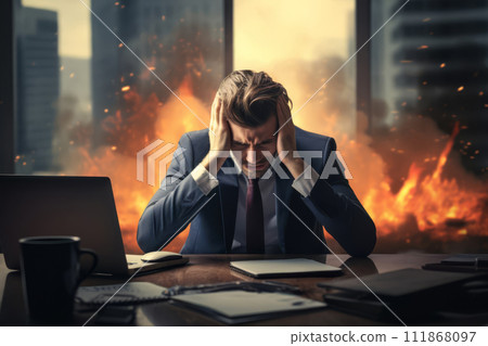 Burnout Syndrome stress, unsuccessful work Director 111868097