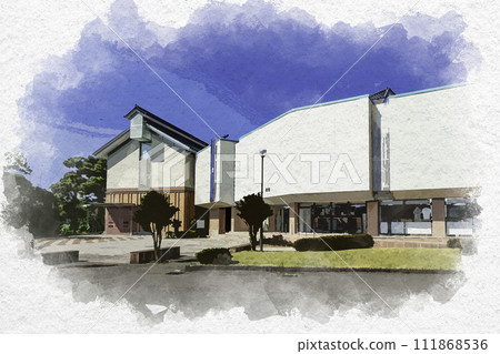 水彩風格 上越高田 上越市歷史博物館 新潟縣上越市 水彩風格 上越高田 上越市歷史博物館 新潟縣上越市 111868536